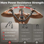 2-in-1 Hydraulic Chest & Arm Trainer with Ab Roller | 22–440 lbs Adjustable Home Gym Equipment
