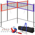 Portable 4-Way Volleyball Game Set