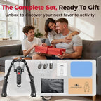 2-in-1 Hydraulic Chest & Arm Trainer with Ab Roller | 22–440 lbs Adjustable Home Gym Equipment