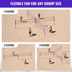 Portable 4-Way Volleyball Game Set