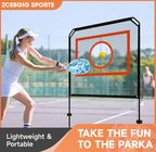 Portable Pickleball Net – Regulation Size Outdoor & Indoor Paddle Game Set with Ball Catch Net & Removable Target