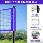 Portable 4-Way Volleyball Game Set