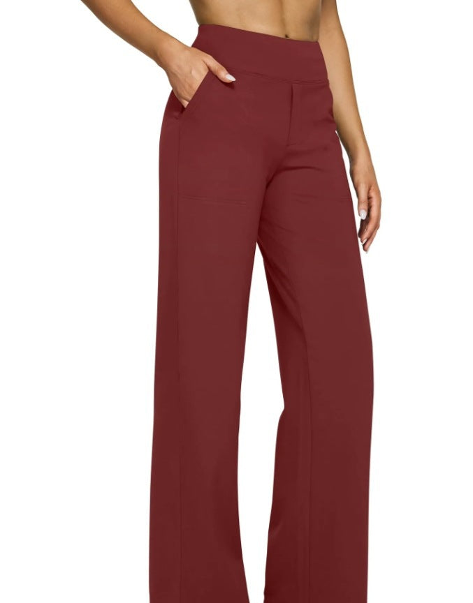 High-Waist Weite Hose — Office Fit，Butt-Lifting