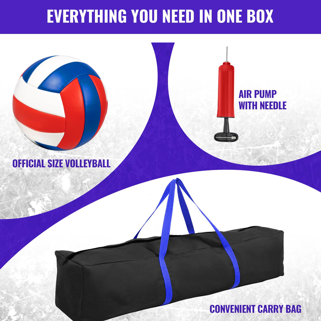 Portable 4-Way Volleyball Game Set