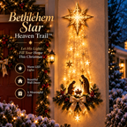 Bethlehem Star lighted Nativity wall decor glowing for Christmas