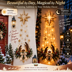 Bethlehem Star of Faith lighted Christmas Nativity wall decoration