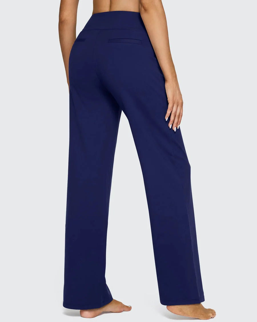 High-Waist Weite Hose — Office Fit，Butt-Lifting