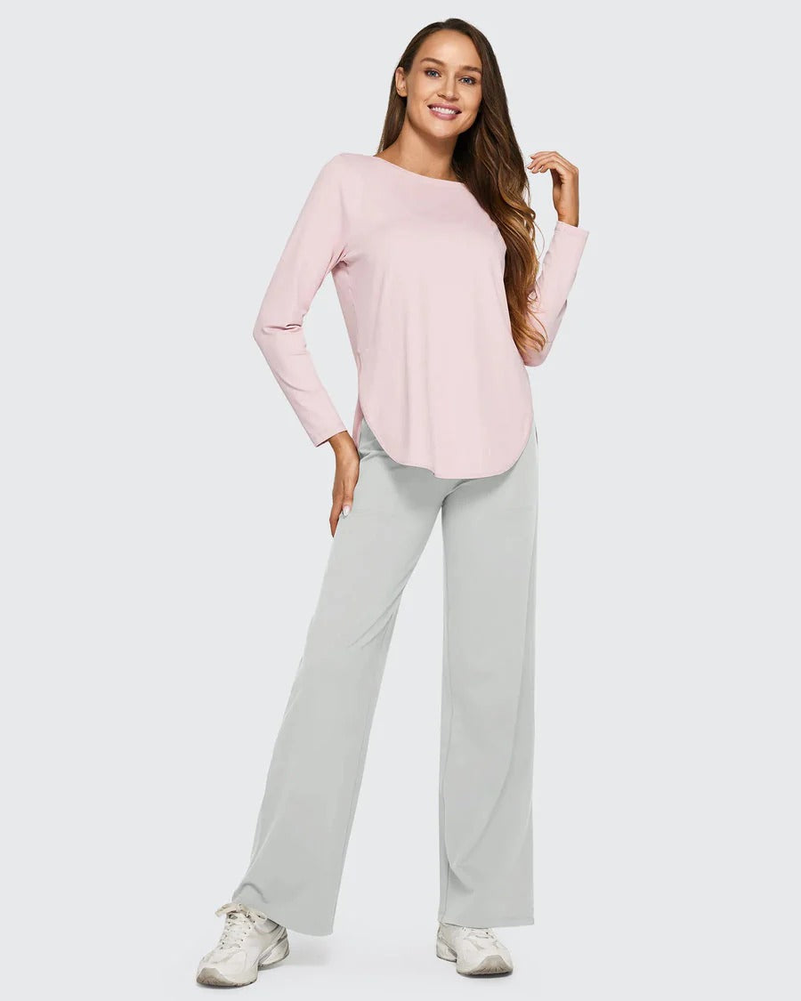 High-Waist Weite Hose — Office Fit，Butt-Lifting