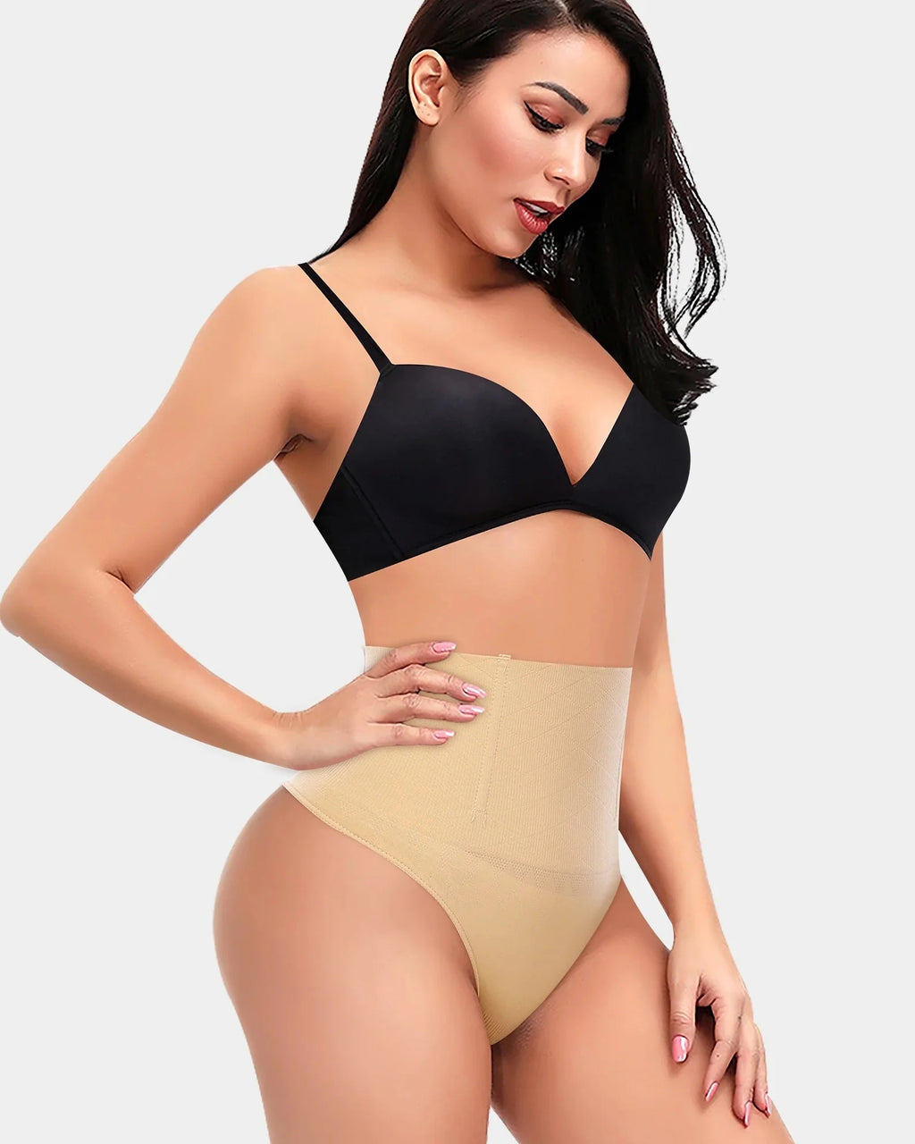 High-waisted sexy thongs for slim waist shaping